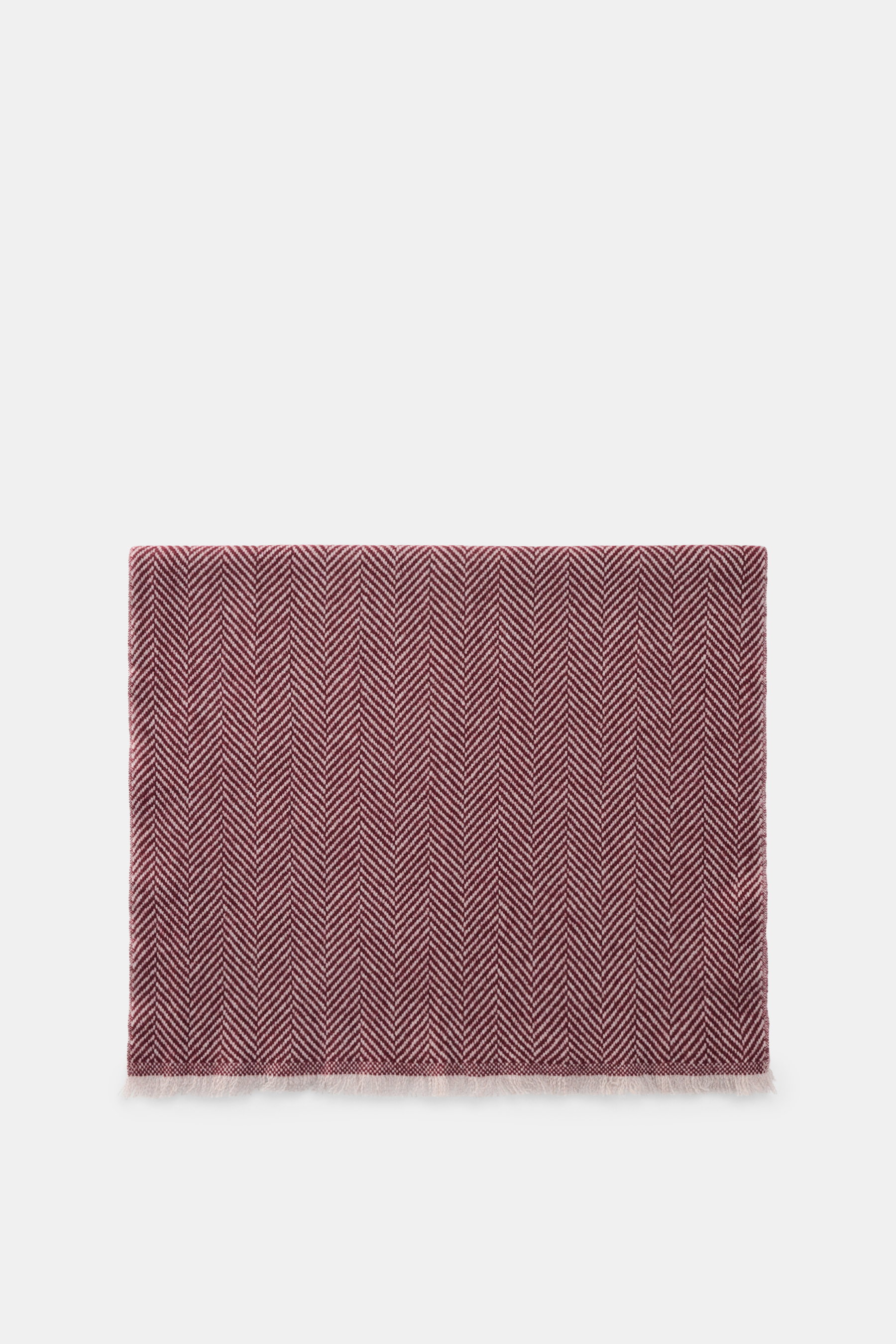 Brunello Cucinelli Cashmere Schal grau/bordeaux gemustert
