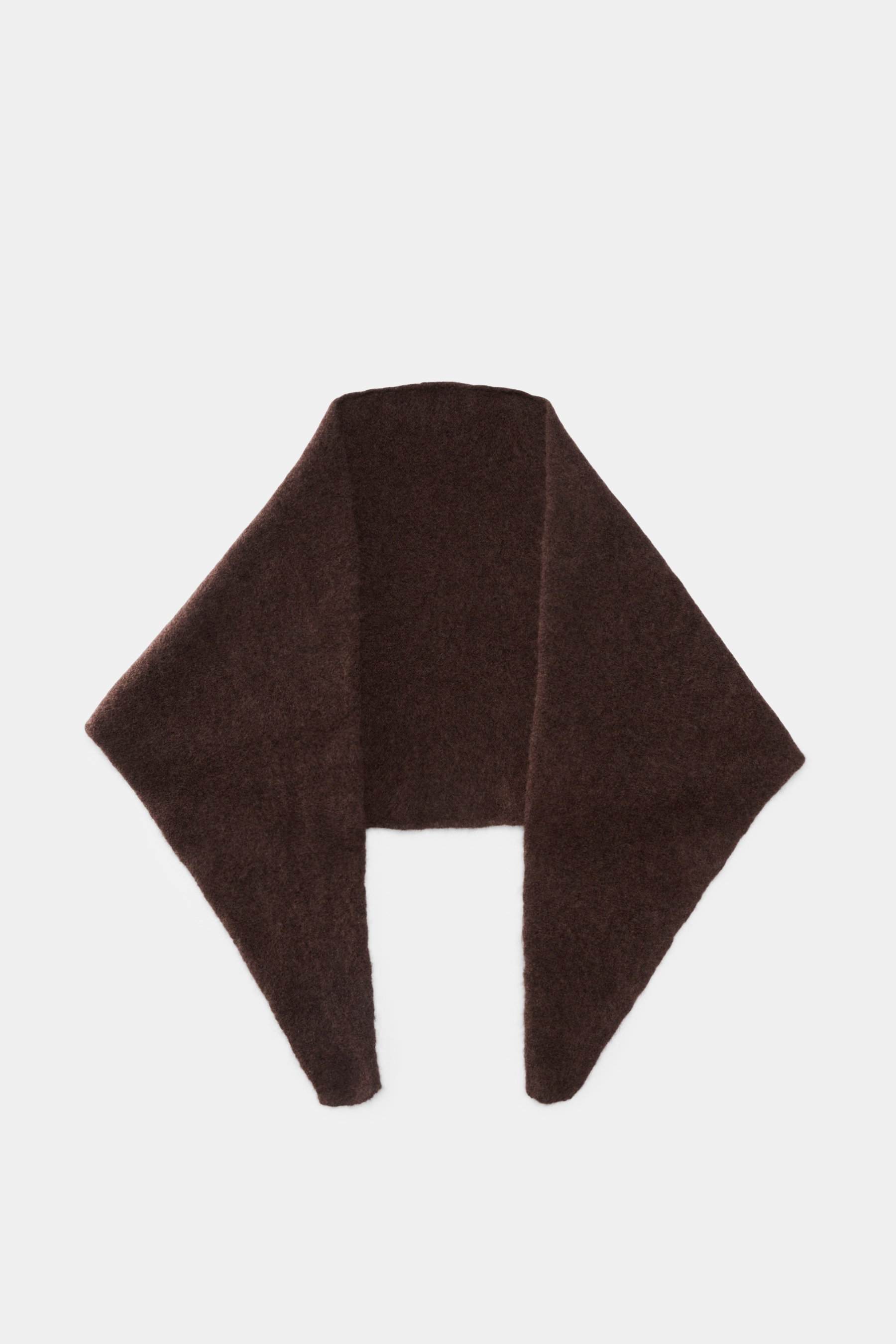 Top view of the Filippo de Laurentiis Bandana dark brown, a soft, voluminous scarf with a medium-fine knit pattern.

<p>This soft bandana by FILIPPO DE LAURENTIIS is knitted from a noble material composition and is a practically lightweight scarf for the 
