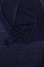 Altea Cashmere scarf navy shown from above, pure cashmere, very soft feel, fine lightweight quality, narrow fringed edge, approx. 192 cm x 65 cm.