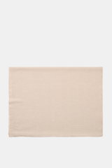 Altea Cashmere scarf beige shown from above, pure cashmere, very soft feel, fine lightweight quality, narrow fringed edge, approx. 192 cm x 65 cm.