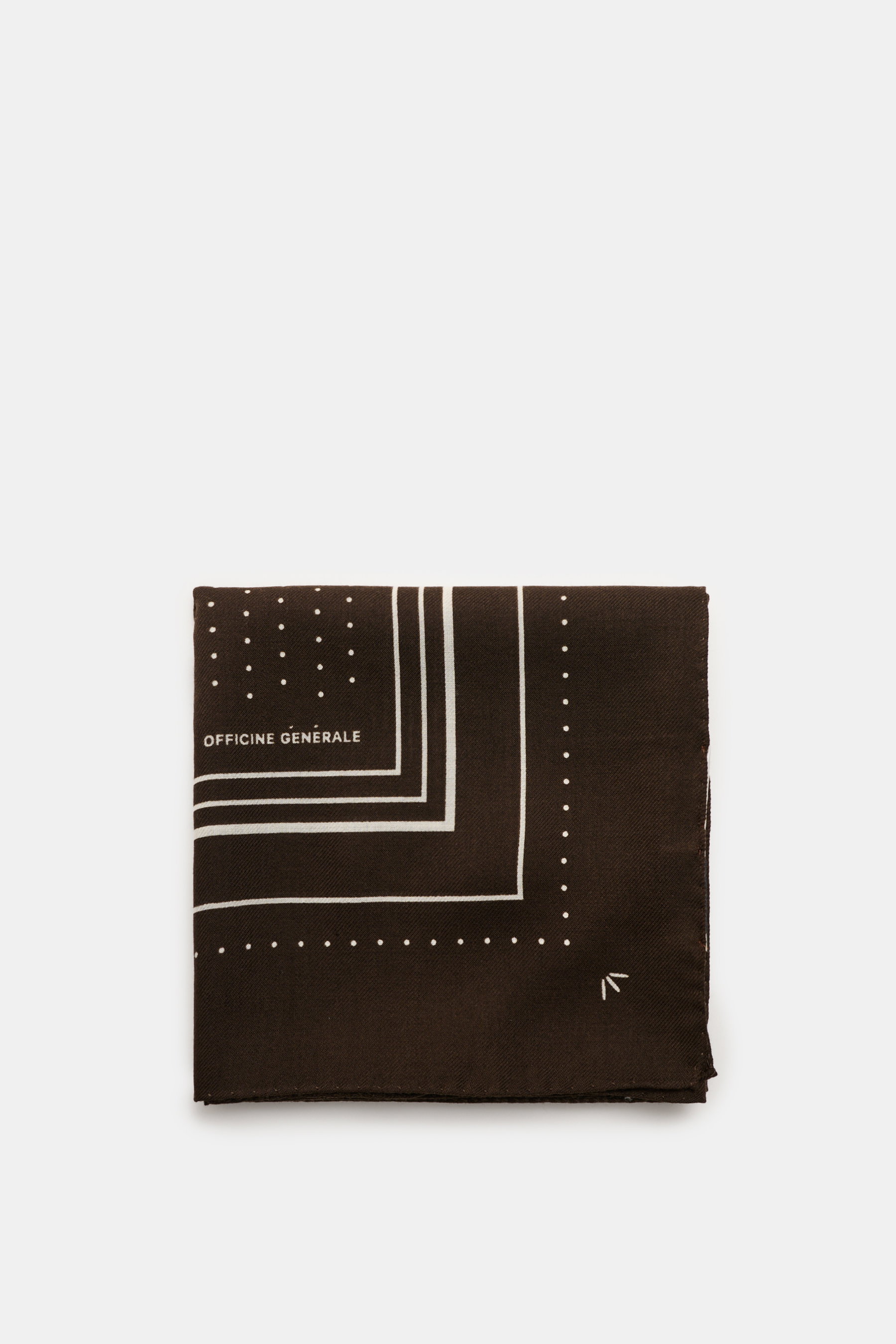 Officine Générale Tuch dunkelbraun/offwhite gemustert