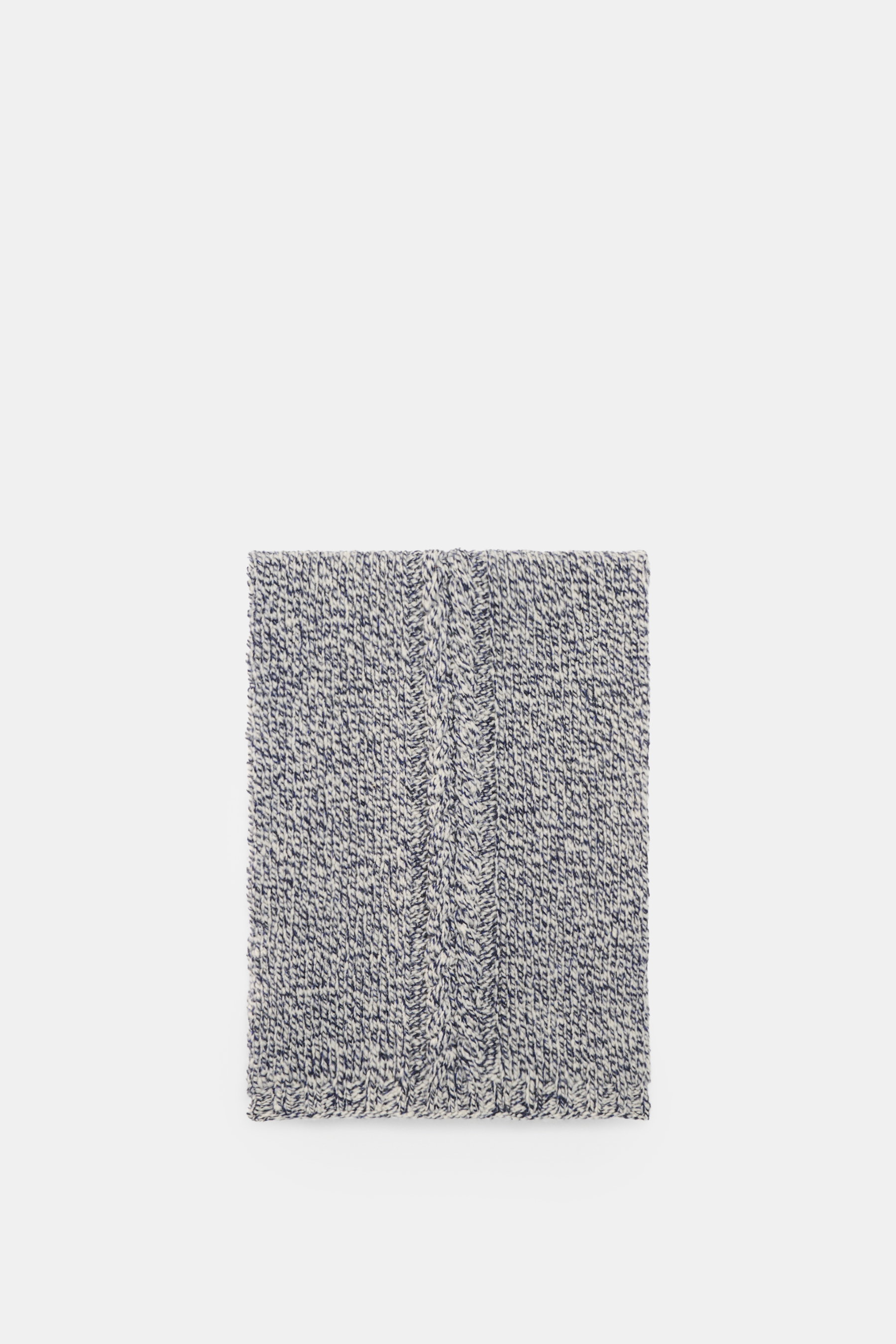 04651/ A trip in a bag Schal offwhite/navy meliert