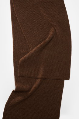 Brauner 04651/ A trip in a bag Cashmere Schal aus reinem Cashmere, weich, feines Patentstrickmuster, flach liegend fotografiert, Maße ca. 162x32 cm.