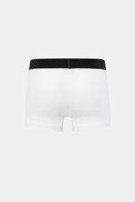 Tom Ford Boxershorts weiß, Rückansicht, sportlich und schlicht, elastische Baumwolle, weicher Griff, Slim Fit, elastischer Bund mit TOM FORD-Stitching, seitlicher Eingriff.
