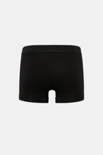 Tom Ford Boxershorts schwarz, sportlich und monochrom in Slim Fit, elastische Baumwolle, weicher Griff, seitlicher Eingriff, elastischer Bund mit TOM FORD-Stitching, Rückansicht.