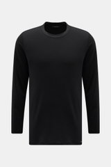 Black long-sleeve Tom Ford Rundhals-Unterhemd weiß shirt photographed from the front, featuring a round neckline, regular fit, soft cotton-modal blend, and small TOM FORD label at the hem. 

<p>Cleanes Basic mit Rundhalsausschnitt: Das komfortable T-Shirt