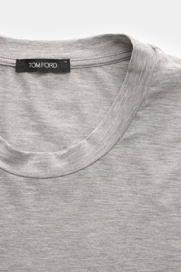 Tom Ford Langarm-Unterhemd grau meliert