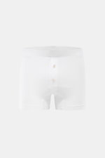 Front view of Stefan Brandt Boxershorts 'Bari' weiß, slim fit white boxers made from soft elastic cotton jersey with an elastic waistband and a buttoned side fly. <p>Komfort im Alltag: Die Boxershorts von STEFAN BRANDT aus weicher Baumwolle bieten ein ang