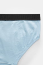 Tom Ford Sport Slips 2er-Set navy/hellblau, Detailaufnahme von oben, elastische Baumwolle, weicher Griff, Slim Fit, Eingriff, elastischer Bund mit TOM FORD-Stitching.