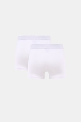 Rückansicht der sportlich-schlichten Tom Ford Boxershorts 2er-Set weiß aus reiner Baumwolle mit elastischem Bund und seitlichem Eingriff.