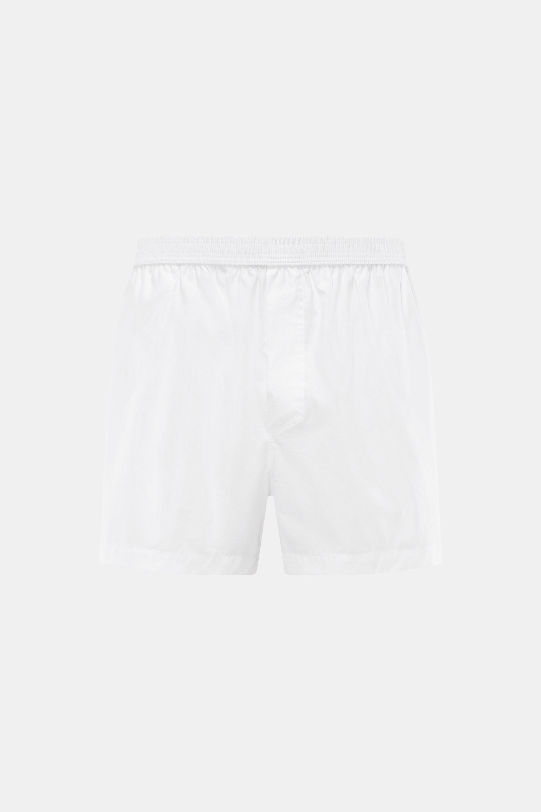 Front view of Tom Ford Boxer Shorts white in pure cotton, slim fit with elastic waistband and practical side fly, smooth feel.

Description:  
<p>Sporty, simple, and luxurious: The comfortable boxer shorts by TOM FORD with a practical fly and elastic wais