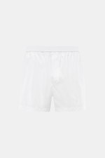 Tom Ford Boxershorts weiß, frontale Nahaufnahme, sportlich, Slim Fit, elastischer Bund, seitlicher Eingriff, reine Baumwolle, glatter Griff.