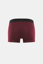 Tom Ford Boxershorts bordeaux in Slim Fit, sportlich und monochrom, Rückansicht, elastischer Bund mit TOM FORD-Stitching, weiche Baumwolle, seitlicher Eingriff.