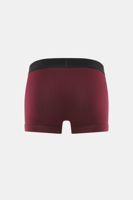 Tom Ford Boxershorts bordeaux in Slim Fit, sportlich und monochrom, Rückansicht, elastischer Bund mit TOM FORD-Stitching, weiche Baumwolle, seitlicher Eingriff.