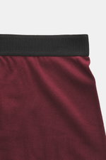 Tom Ford Boxershorts 2er-Set navy/bordeaux, Detailansicht Bund mit elastischem TOM FORD-Stitching, reine Baumwolle, Slim Fit, seitlicher Eingriff, glatter Griff.