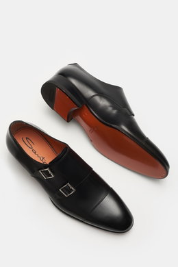 Santoni Doppelmonk schwarz