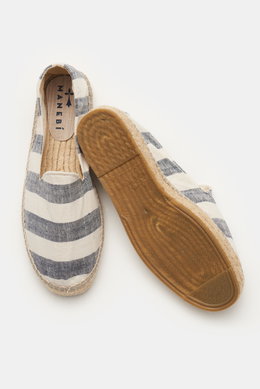 Manebí Espadrilles navy/creme gestreift