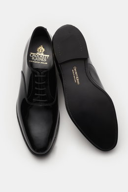 Crockett & Jones Lackleder Oxford 'Overton' schwarz