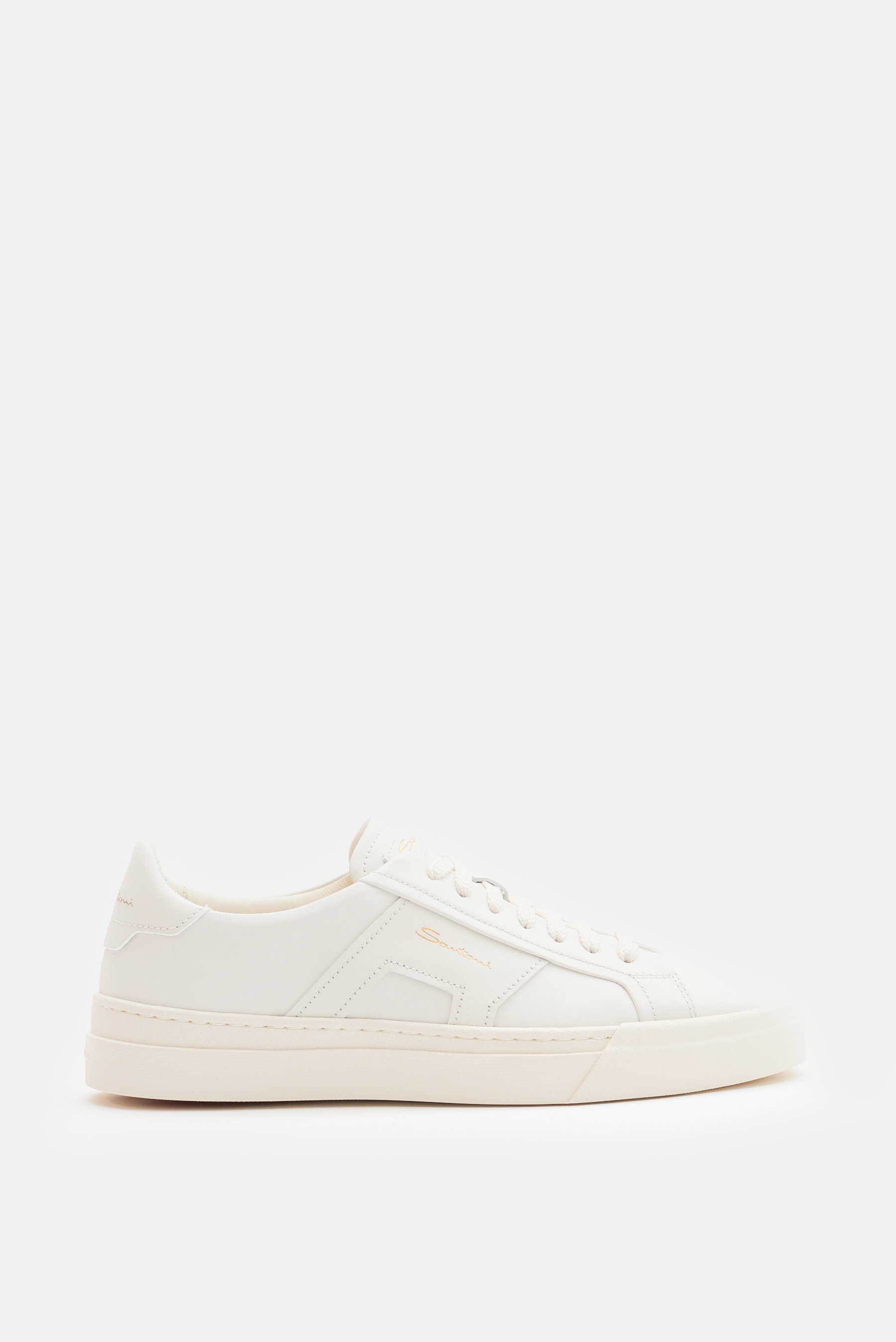Santoni Sneaker 'Double Buckle' weiß