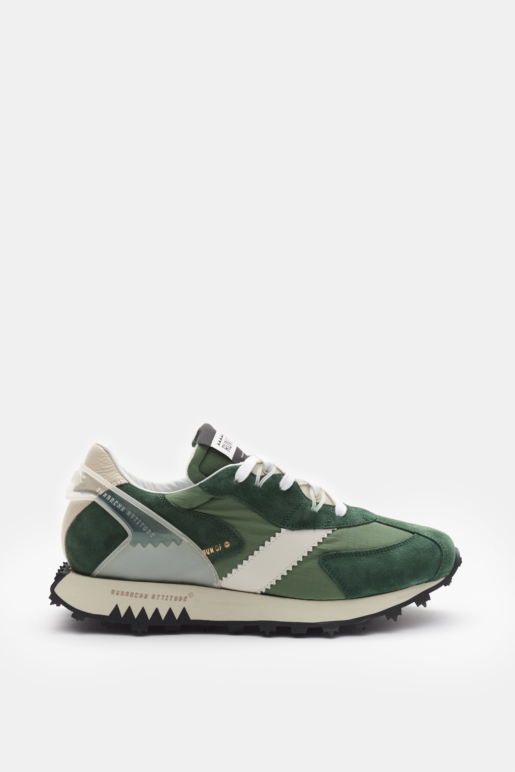 Run Of Sneaker 'Stripe Three' dunkelgrün