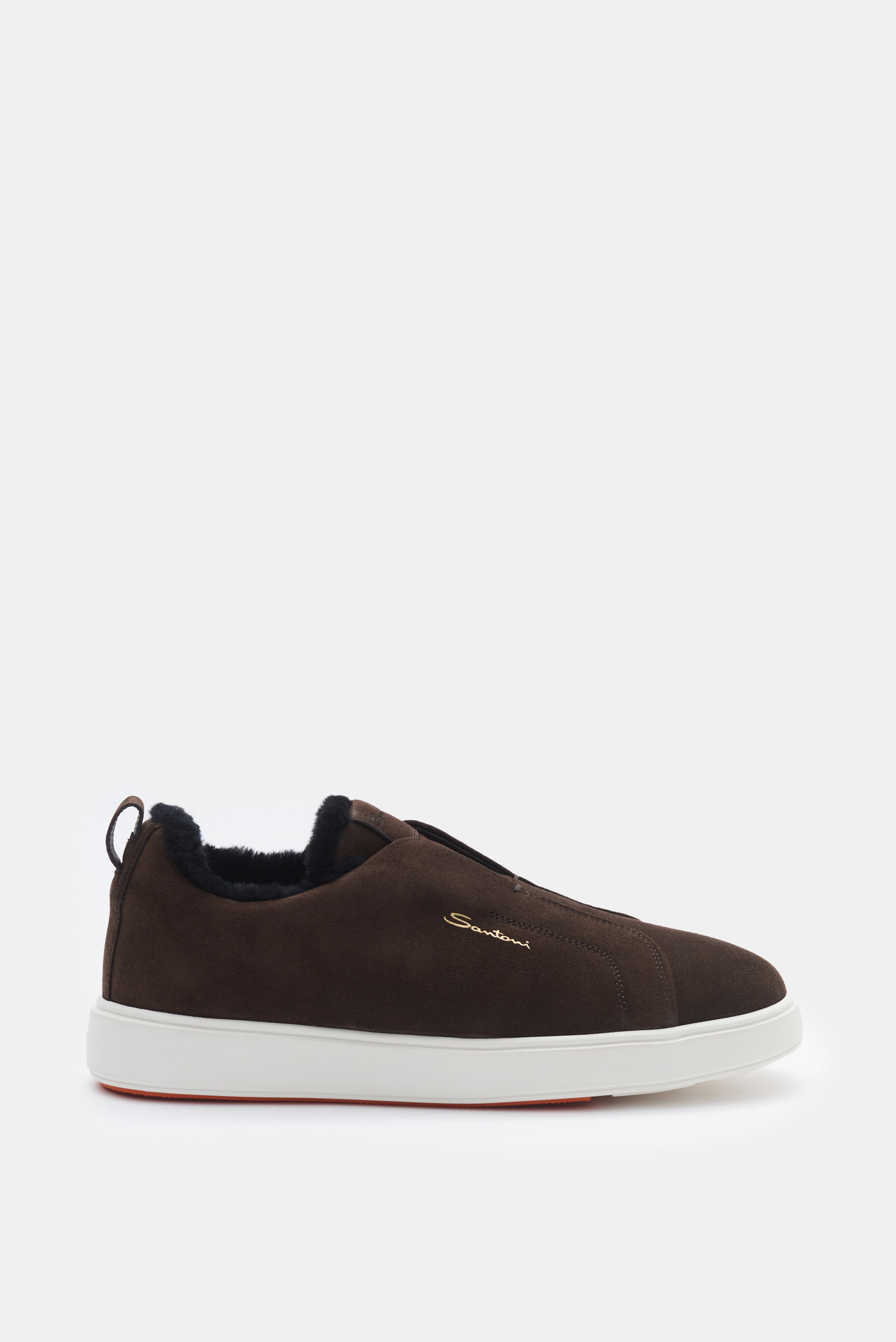 Santoni Slip-on-Sneaker dunkelbraun