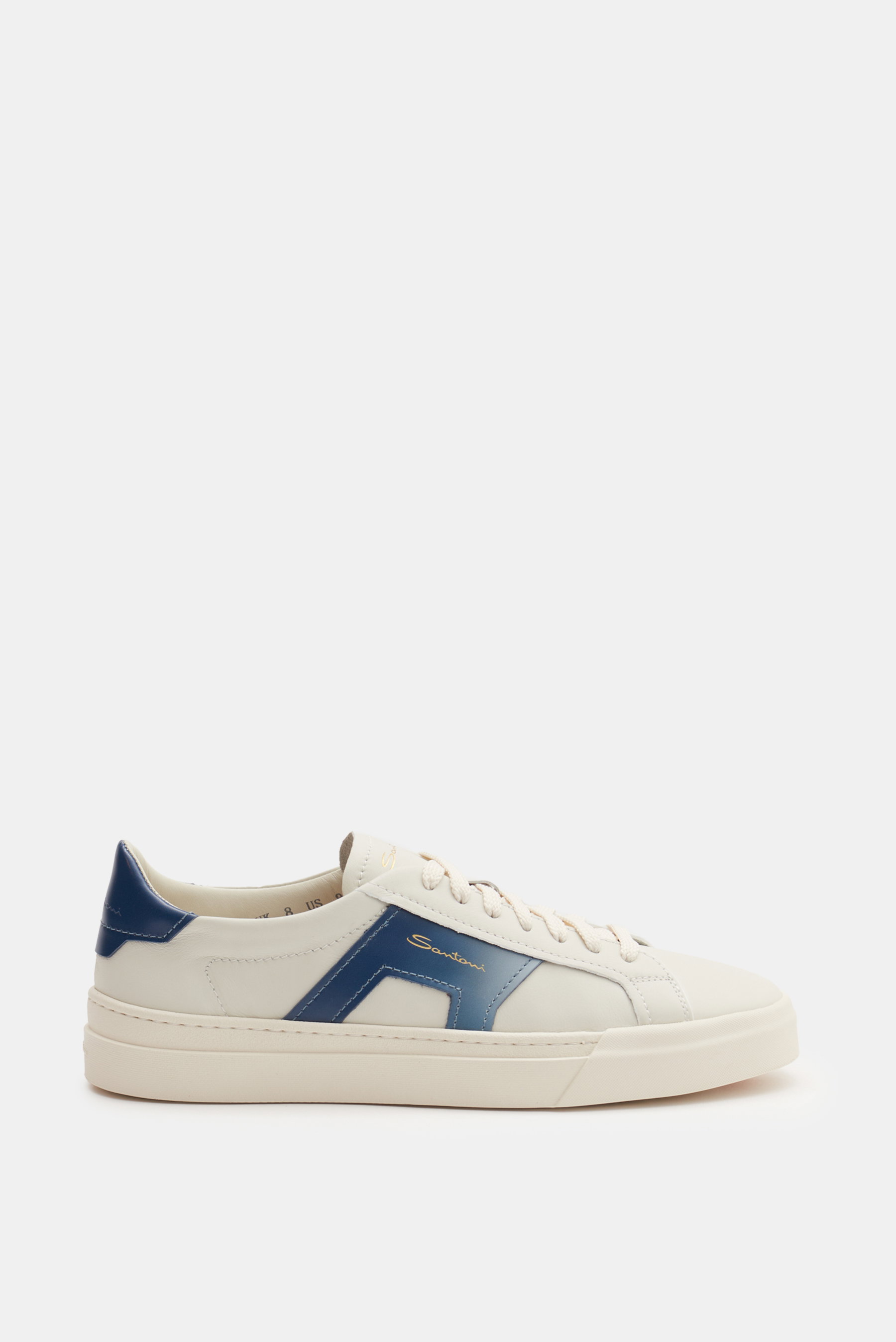 Santoni Sneaker 'Double Buckle' weiß/blau