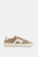 Santoni Sneaker 'Double Buckle' taupe/weiß