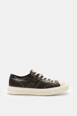 Hogan Sneaker 'Allacciato Cuciture' dunkelbraun/offwhite, seitliche Ansicht, Glattleder, sieben-Loch-Schnürung, Logo auf Schuhlasche, Memory-Foam-Innensohle.