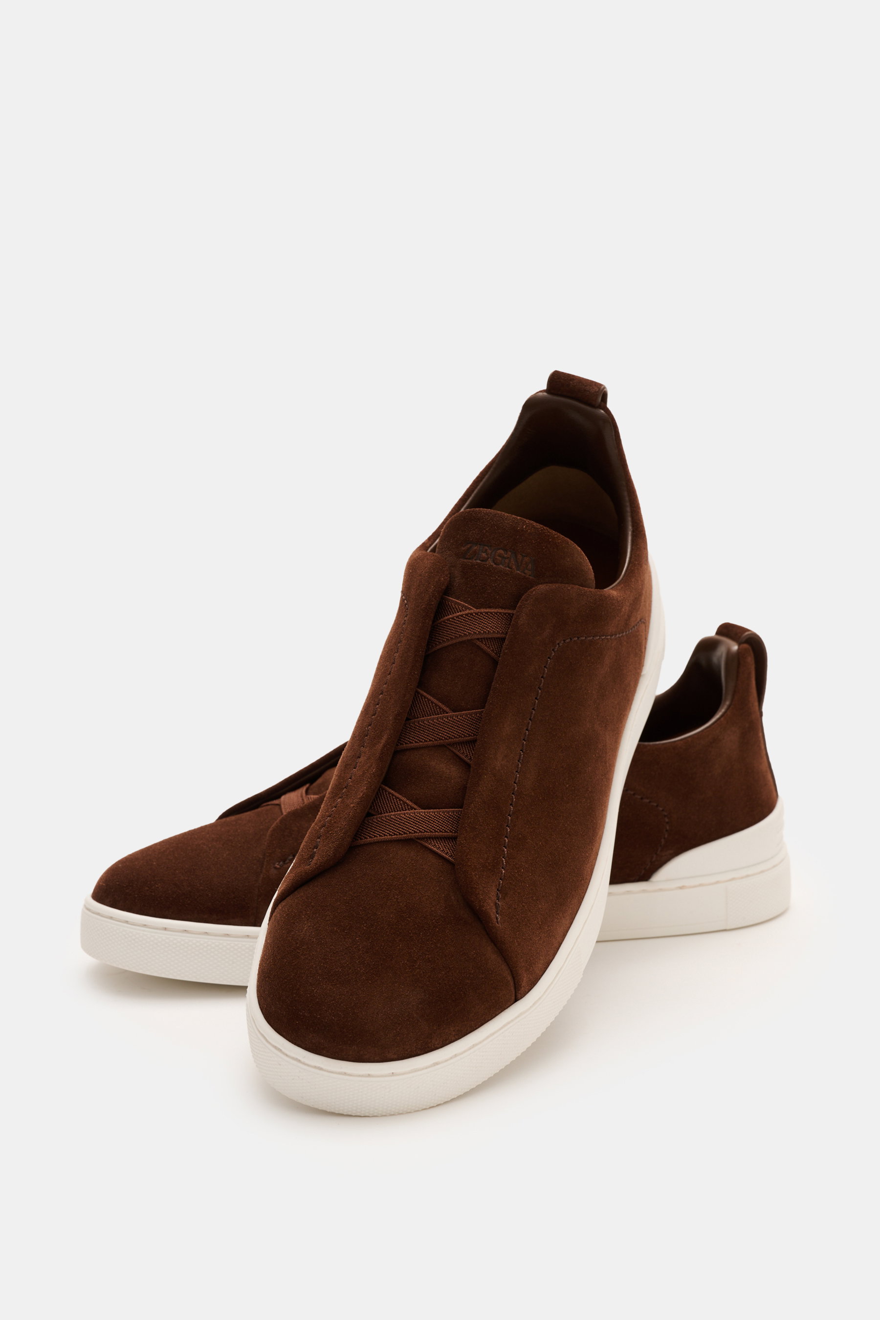 ZEGNA slip-on sneakers 'Triple Stitch' brown
