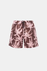 PT Torino Badeshorts dunkelbraun/rosé gemustert