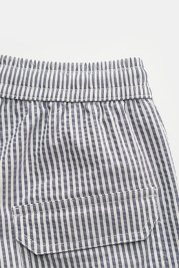 04651/ A trip in a bag Seersucker swim shorts 'Seersucker Swim' grey-blue/white striped
