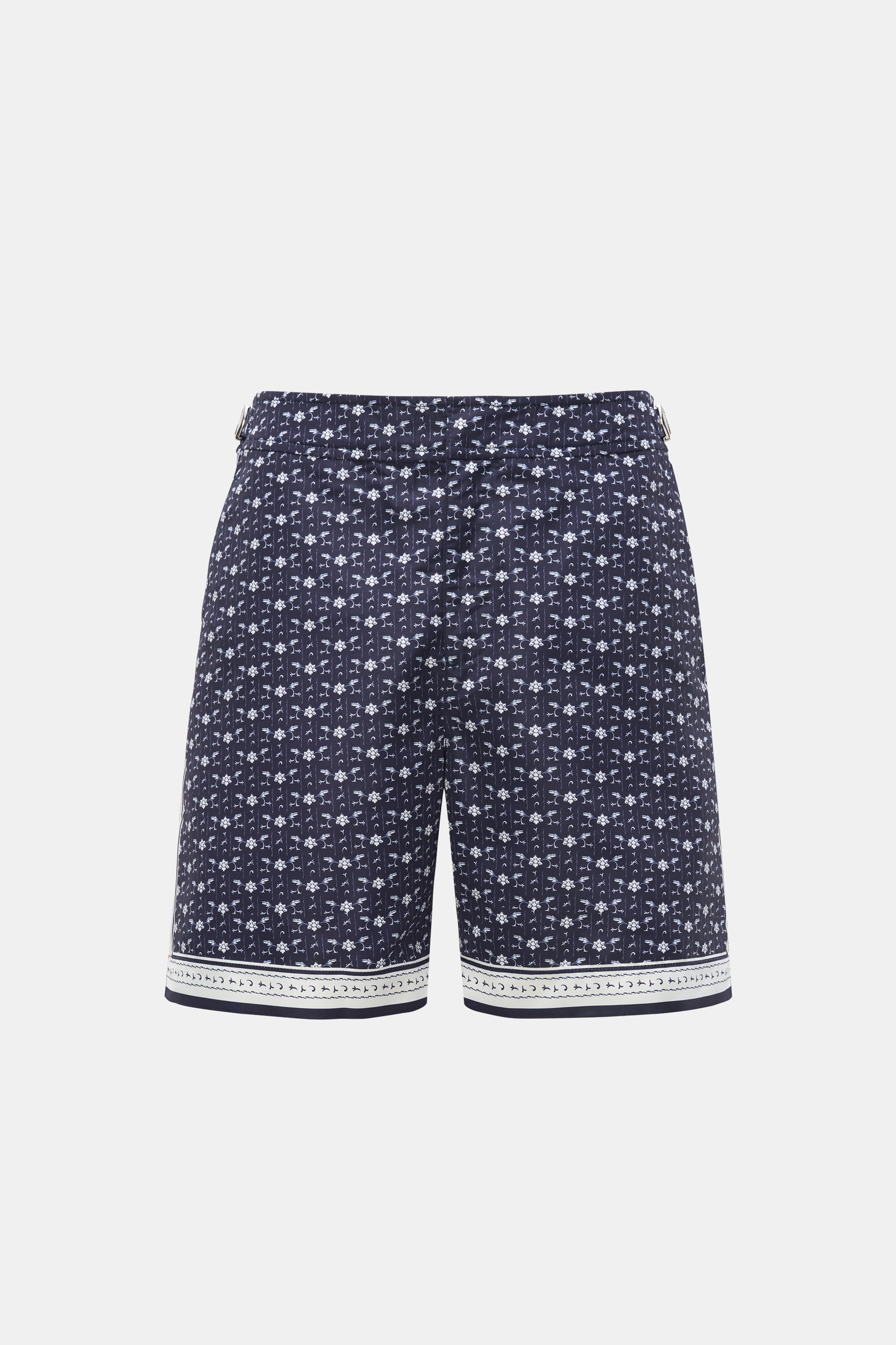 Orlebar Brown Badeshorts 'Bulldog Bandana' navy/offwhite gemustert