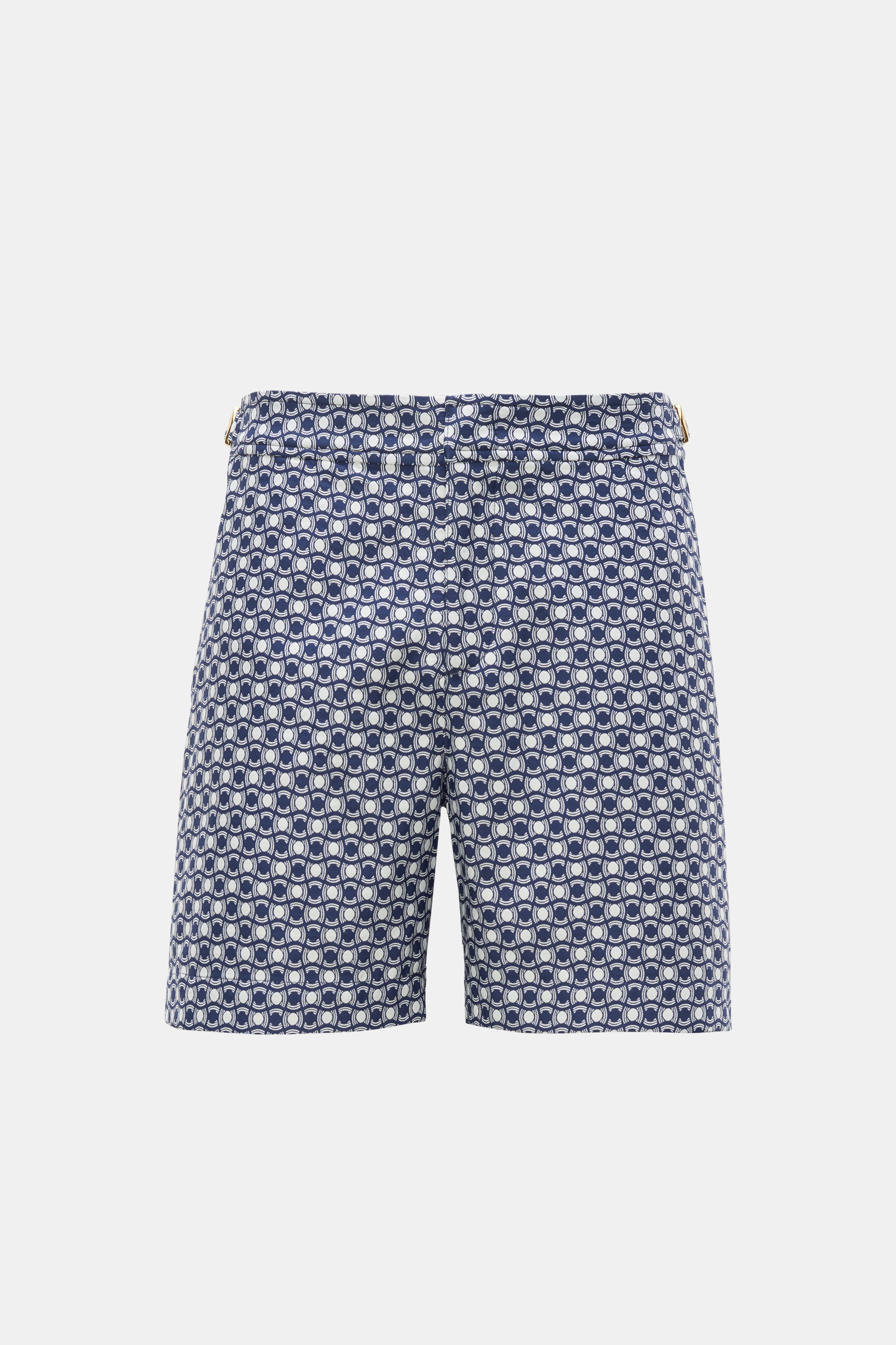 Orlebar Brown Jacquard-Badeshorts 'Bulldog' navy/weiß gemustert