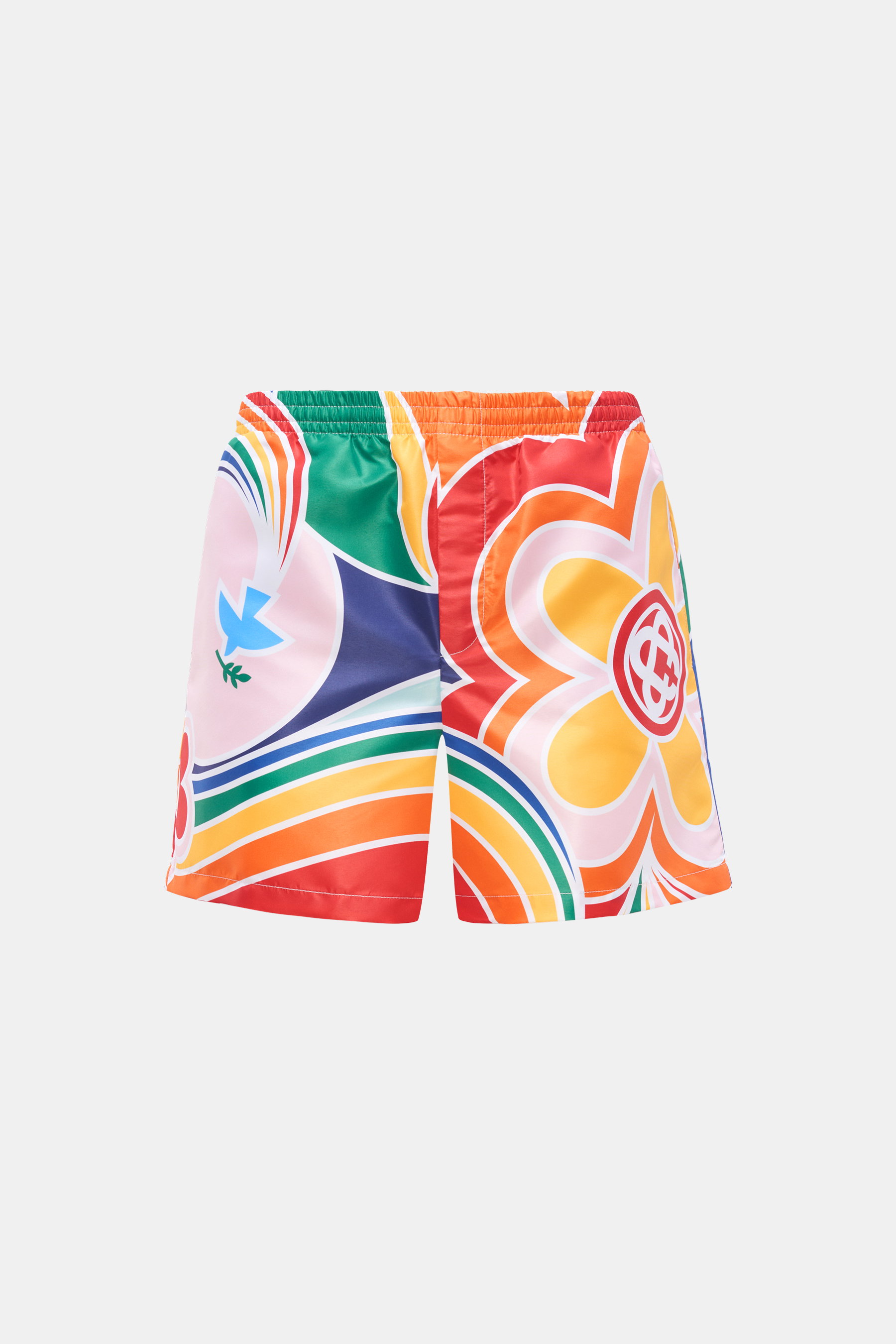 Casablanca Badeshorts 'Le Pouvoir Des Fleurs' rot/rosé/blau gemustert