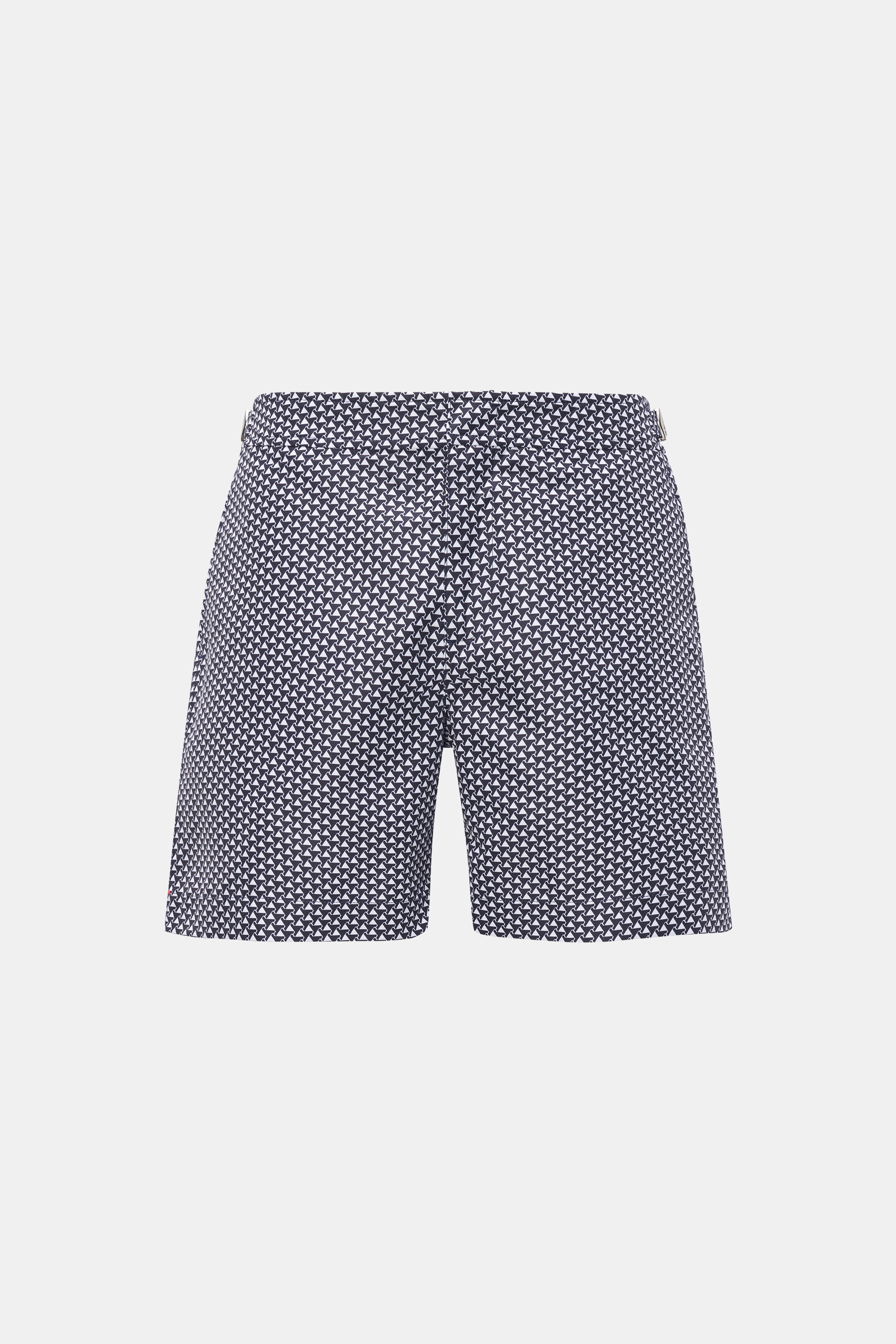 Orlebar Brown Badeshorts 'Bulldog Pax' dark navy/weiß gemustert
