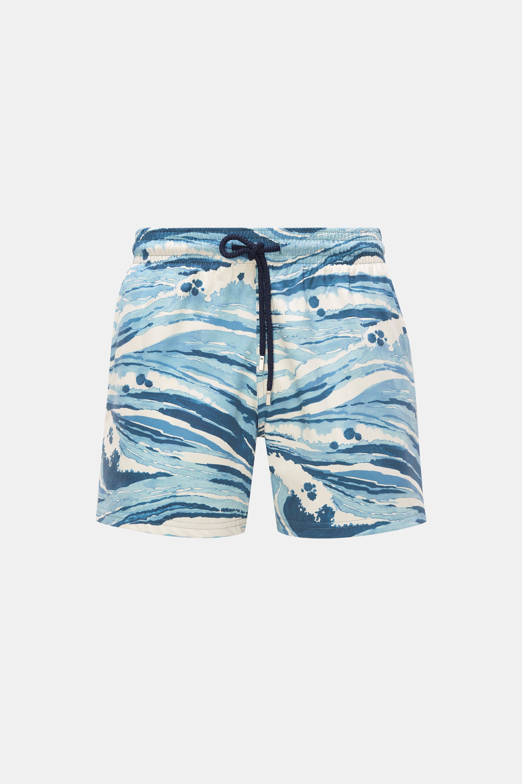 Maison Kitsuné Badeshorts petrol/blau gemustert