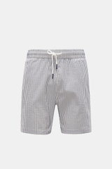 04651/ A trip in a bag Seersucker swim shorts 'Seersucker Swim' grey-blue/white striped