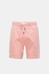 04651/ A trip in a bag Seersucker swim shorts 'Seersucker Swim' coral/white striped