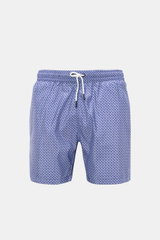 04651/ A trip in a bag Swim shorts 'Tile Swim' blue/white patterned