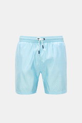 04651/ A trip in a bag Swim shorts 'Tile Swim' turquoise/white patterned