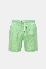 04651/ A trip in a bag Swim shorts 'Tile Swim' green/white patterned