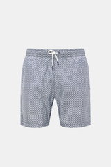 04651/ A trip in a bag Swim shorts 'Tile Swim' navy/white patterned