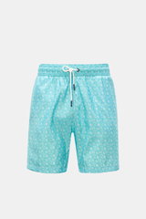 04651/ A trip in a bag Swim shorts turquoise patterned