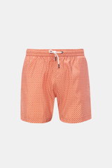 04651/ A trip in a bag Swim shorts 'Tile Swim' orange/white patterned