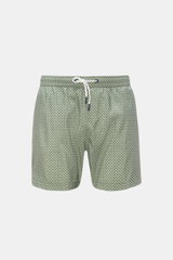 04651/ A trip in a bag Swim shorts 'Tile Swim' olive/white patterned