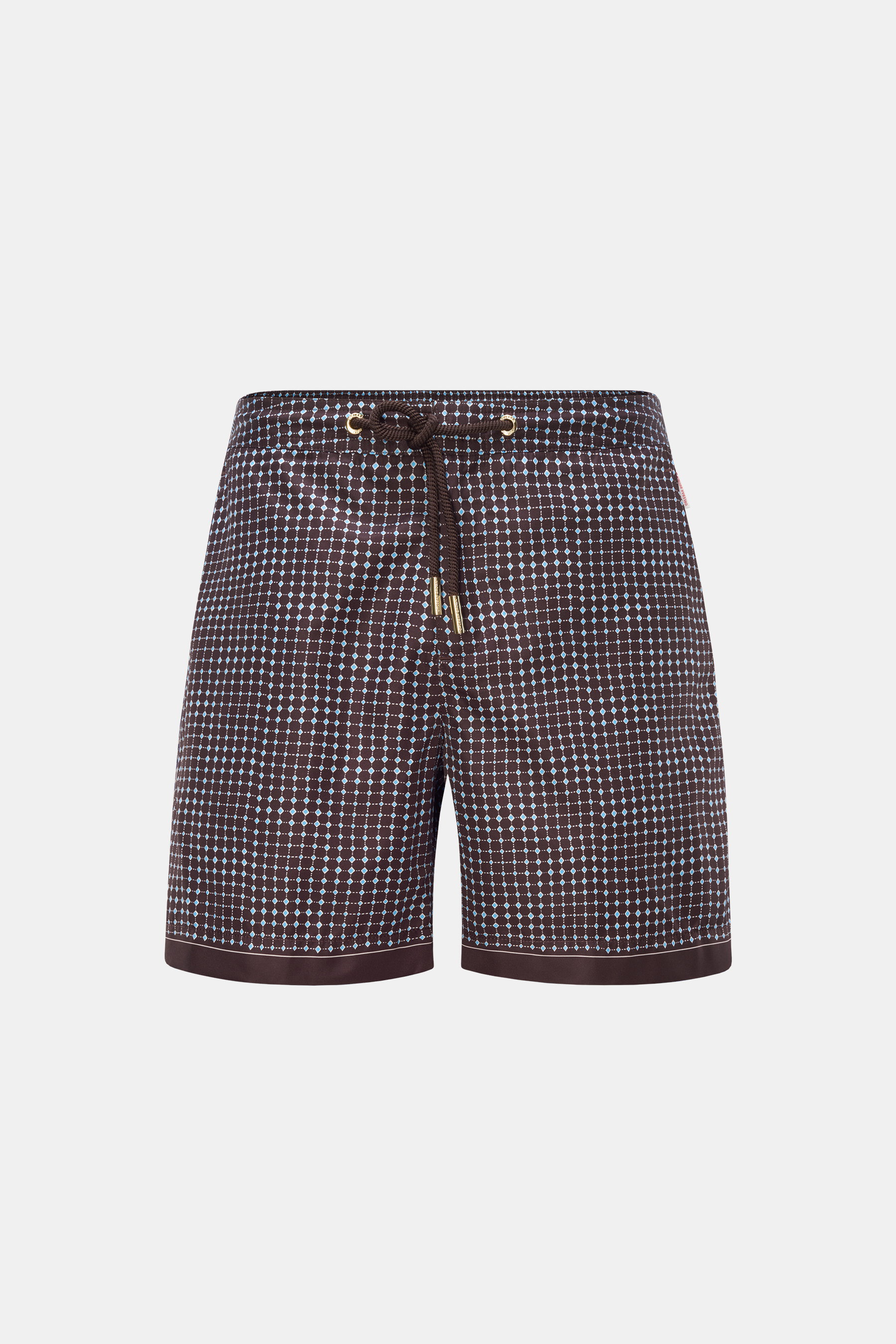 Orlebar Brown Swim shorts 'Bulldog' dark brown/blue patterned