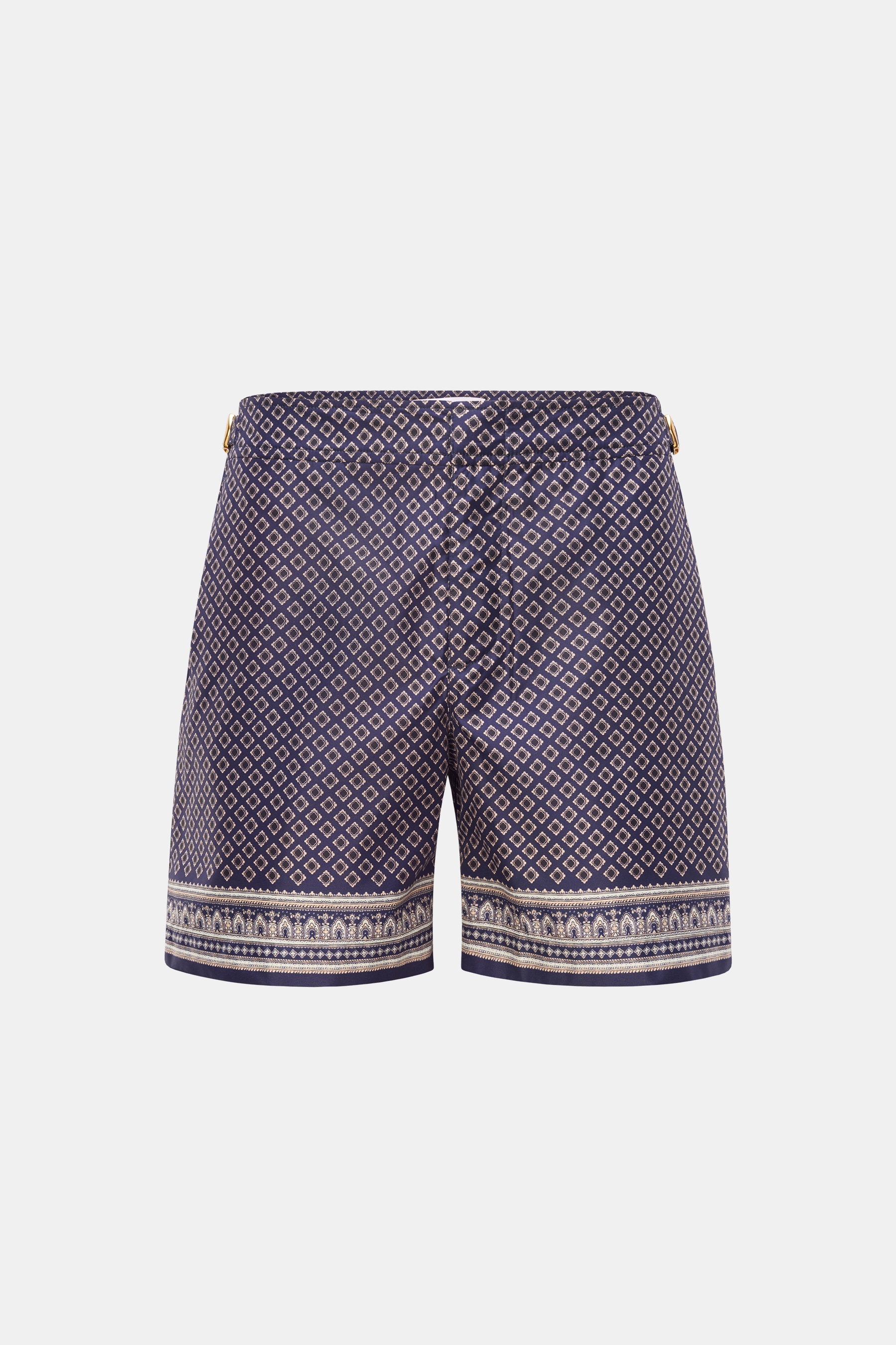 Orlebar Brown Badeshorts 'Bulldog' navy/creme gemustert