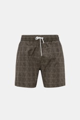04651/ A trip in a bag Swim shorts 'Wave Swim' dark green patterned