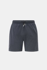 Front view of 04651/ A trip in a bag Swim shorts 'Mono Seersucker' navy in seersucker microfibre with elastic waistband.

<p>Perfect for your next summer holiday: With their design in seersucker look, these swim shorts by 04651/ A TRIP IN A BAG are an eye