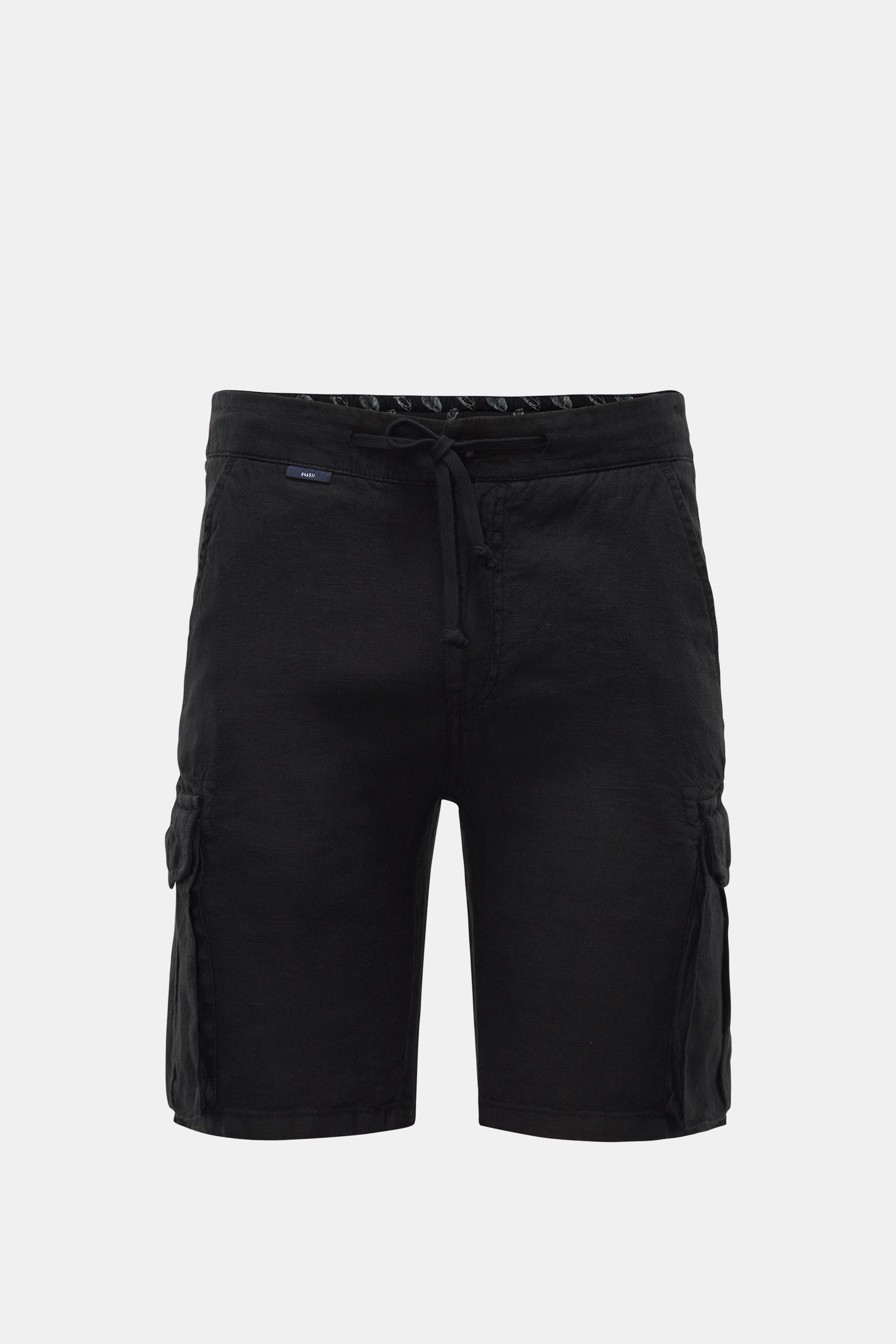 04651/ A trip in a bag Leinen Cargo-Bermudas 'Linen Cargo' schwarz